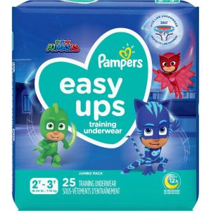 Pampers Easy Ups Training Underwear Boys Size 4 2T-3T 25 Count