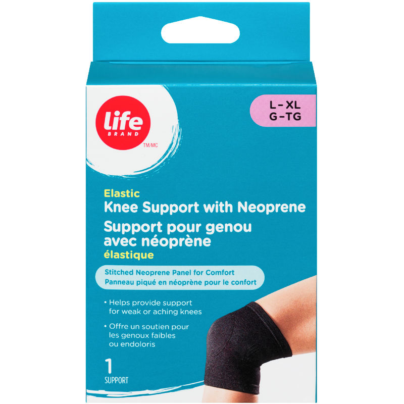 Life Brand Elastic Knee Support with Neoprene L-XL 1 Count
