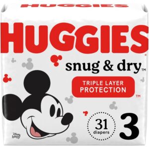 Huggies Snug & Dry Diapers Size 3 - Up to 100% Leak Free