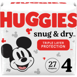 Huggies Snug & Dry Diapers Size 4 - Up to 100% Leak Free