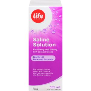 Life Brand Saline Solution for Soft Contact Lenses