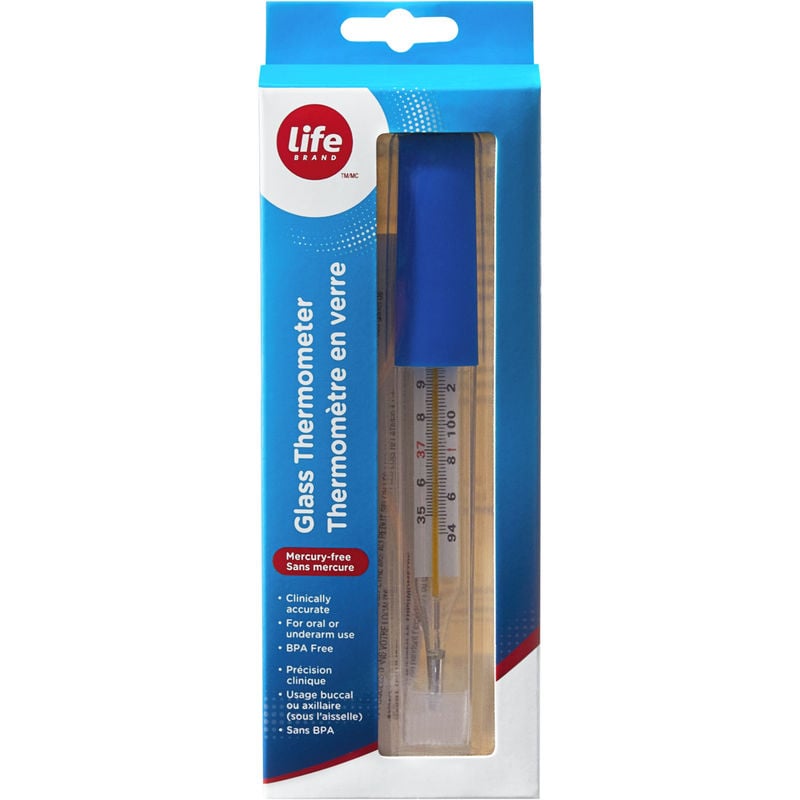 Life Brand Glass Thermometer