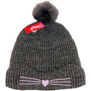 Joe Fresh Kid Girl Pom Beanie with Cat Ears L/XL - Black