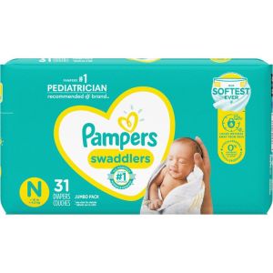 Pampers Swaddlers Newborn Diapers Size 0 - 31 Count
