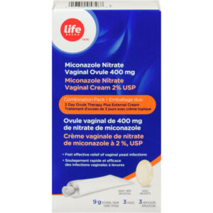 Life Brand LB Miconazole 3DAY COMBIPACK 1 KIT - Vaginal Antifungal Treatment