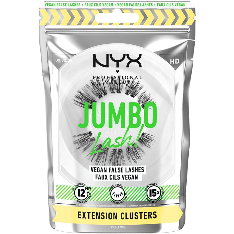 NYX Professional Makeup Jumbo Lash! Vegan False Lashes, Reusable - EXTENSION-CLUSTERS 1 Piece