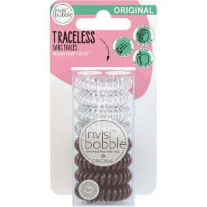 Invisibobble Traceless Hair Ring - Clear/Brown Set of 8