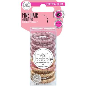 Invisibobble Extra Slim Hair Ties Bella Rosa & Bronze 8pcs