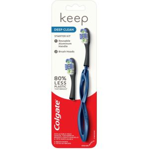 Colgate Keep Manual Toothbrush Deep Clean Starter Kit - Navy 1 Count