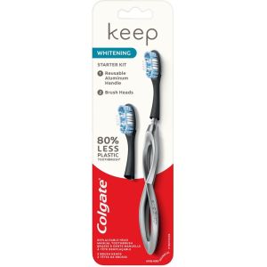 Colgate Keep Manual Toothbrush Whitening Starter Kit - Silver 1 Count