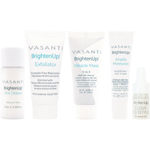 Vasanti Brighten Up! Skincare Minis 1 Kit - 5 Step Skincare Routine