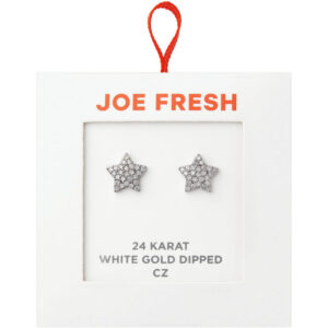 Joe Fresh 24K Dip Pave Star Earrings