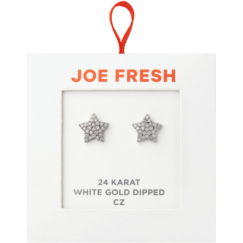 Joe Fresh 24K Dip Pave Star Earrings