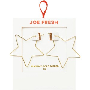 Joe Fresh 24K Dip Star Earrings - Gold
