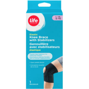 Life Brand Elastic Knee Brace with Stabilizers L-XL 1 Count