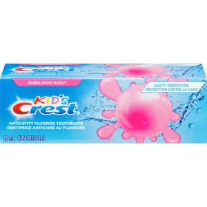 Crest Kid's Bubblegum Rush Anticavity Fluoride Toothpaste, 85 mL