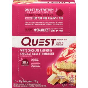Quest White Chocolate Raspberry Protein Bars - 12ct