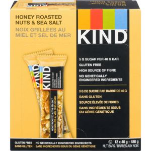 KIND Honey Roasted Nuts & Sea Salt - Gluten-Free Snack Bar