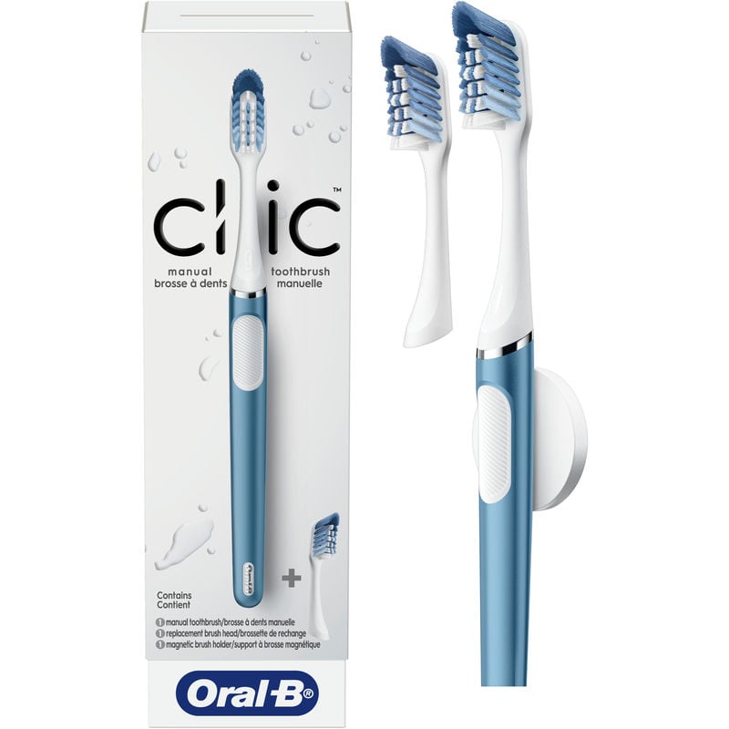 Oral B Clic Manual Toothbrush Starter Kit (Alaska Blue) - CTC Health