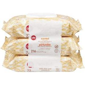 Life Brand LB Scented Baby Wipes 216 ea