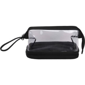 Quo Beauty Basics Clear Black Wire Frame Pouch