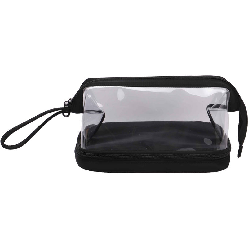 Quo Beauty Basics Clear Black Wire Frame Pouch