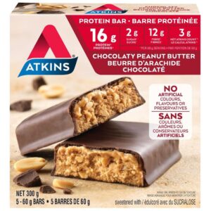 Atkins Chocolate Peanut Butter Protein Bar 300g