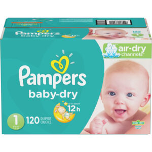 Pampers Baby-Dry Diapers Size 1 120 Count