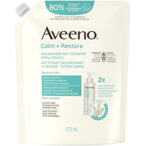 Aveeno Calm + Restore Nourishing Oat Cleanser Refill Pouch 473 ML