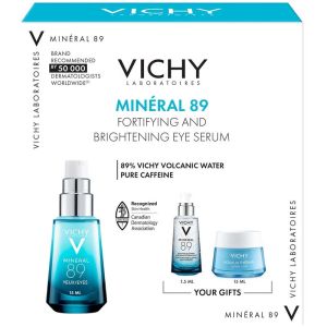Vichy Mineral 89 Eyes Serum Set - Hydrating Eye Treatment with Hyaluronic Acid