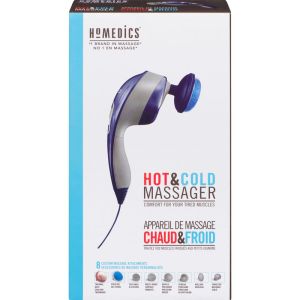 HoMedics Hot & Cold Handheld Massager - 9 Custom Attachments for Targeted Relief