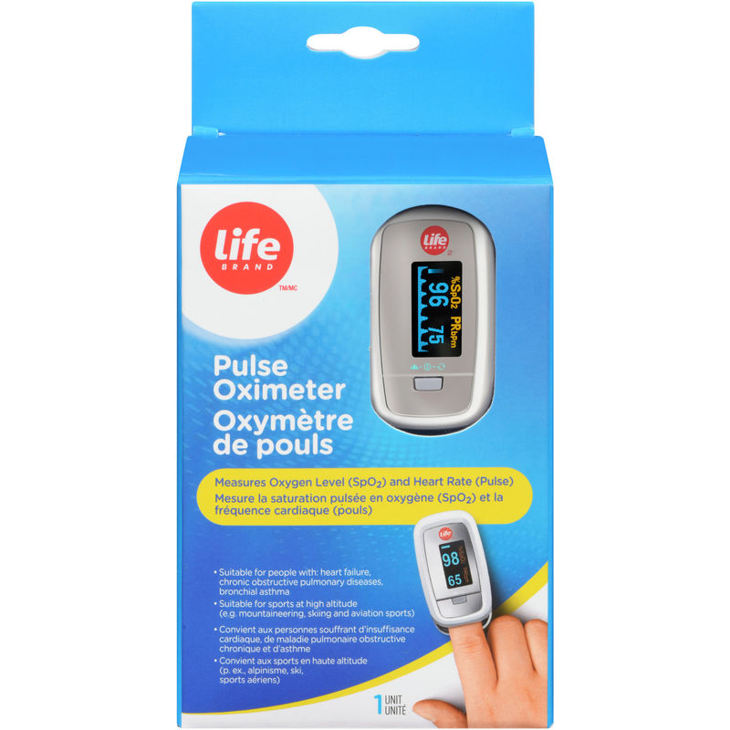 Life Brand LB Pulse Oximeter Oxygen Level and Heart Rate Monitor