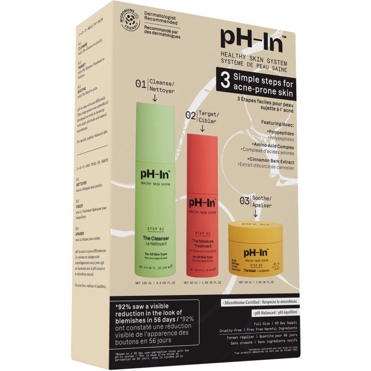 pH-In 3-Step Acne Treatment Kit for Healthier Skin - CTC Health