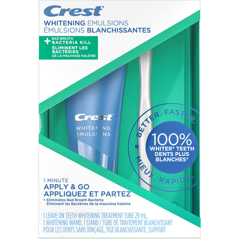 Crest Whitening Emulsions + Bad Breath Germ Kill, Apply & Go Teeth Whitening 1 Count