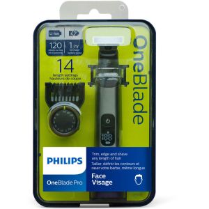 Philips OneBlade Pro Hybrid Face&Body Electric Trimmer and Shaver, QP6550/20