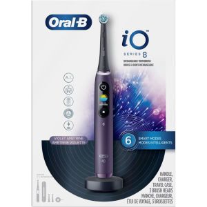 Oral-B iO8 Electric Toothbrush, Violet Ametrine - Powerful and Gentle Micro-Vibrations for a Professional Clean