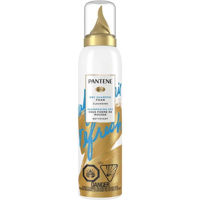 Pantene Pro-V Refresh Cleansing Dry Shampoo Foam for Thick, Curly, Textured Hair
