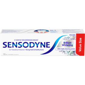 Sensodyne Brilliant Whitening Sensitive Toothpaste, Value Size 135 ML