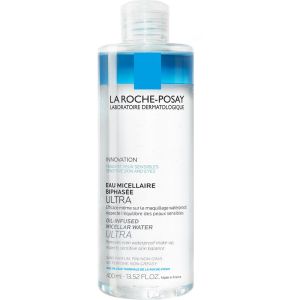 La Roche-Posay Oil-Infused Micellar Cleansing Water, Sensitive Skin and Eyes, 10% Ultra Fine Oil, 400mL