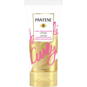 PANTENE Hair Lotion, Moisturizing, for Curly Hair, Cream Reshapes and Defines Curls with Vitamin B5, Safe for Color Treated Hair, Pro-V 179 ML