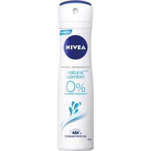 NIVEA Natural Comfort 0% Aluminum Deodorant Dry Spray 150 mL