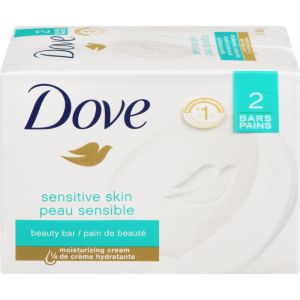 Dove Sensitive Skin Beauty Bar for Moisturizing and Gentle Cleansing