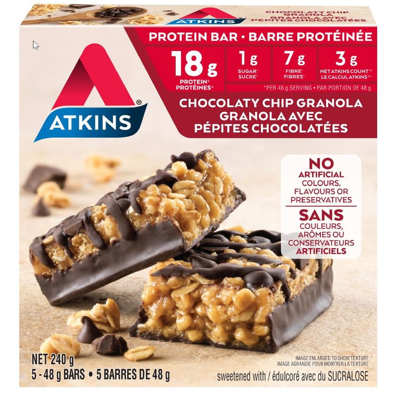 Atkins Chocolate Chip Granola Protein Bar