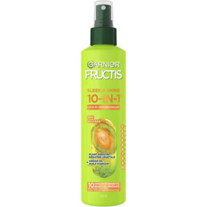 Fructis Sleek & Shine 10-In-1 Repairing Leave-In Spray for Frizzy & Dry Hair with Heat Protection