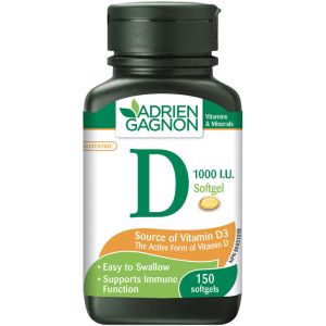 Adrien Gagnon Vitamin D 1000 IU Softgels 150 EA