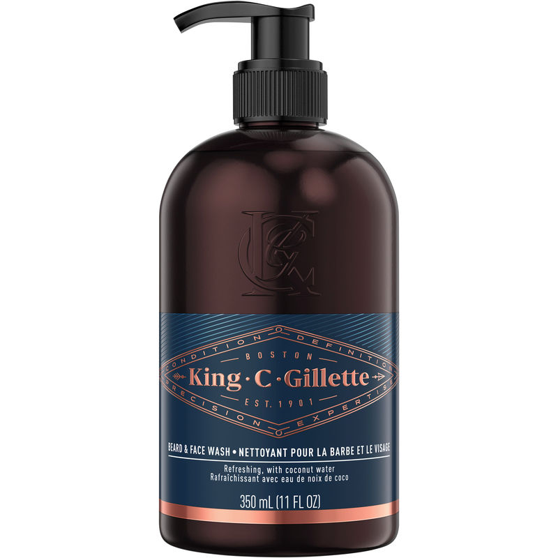 King C. Gillette Men's Beard and Face Wash, 350 mL