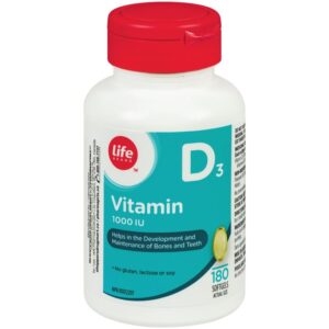 Life Brand Vitamin D3 1000IU 180 Capsules