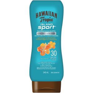 Hawaiian Tropic Island Sport Sweat Resistant Sunscreen Lotion, SPF 30