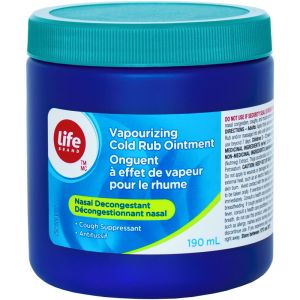 Life Brand LB Vapo Cold Rub Ointment 190 mL