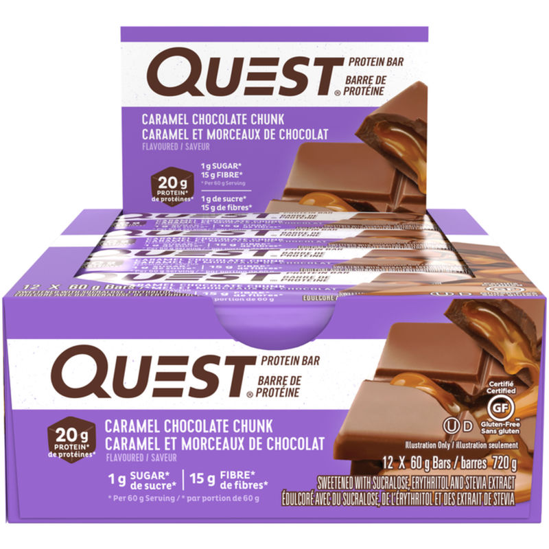 Quest Caramel Chocolate Chunk Protein Bar 720g